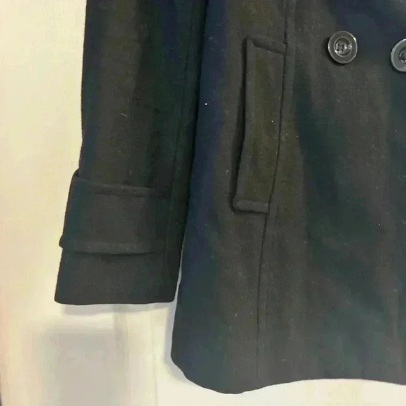 Ann Taylor Wool Blend Black Doublebreasted Pea Coat-Size XSP - Picture 5 of 14